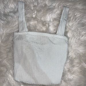 American Eagle Cropped White Tank Top